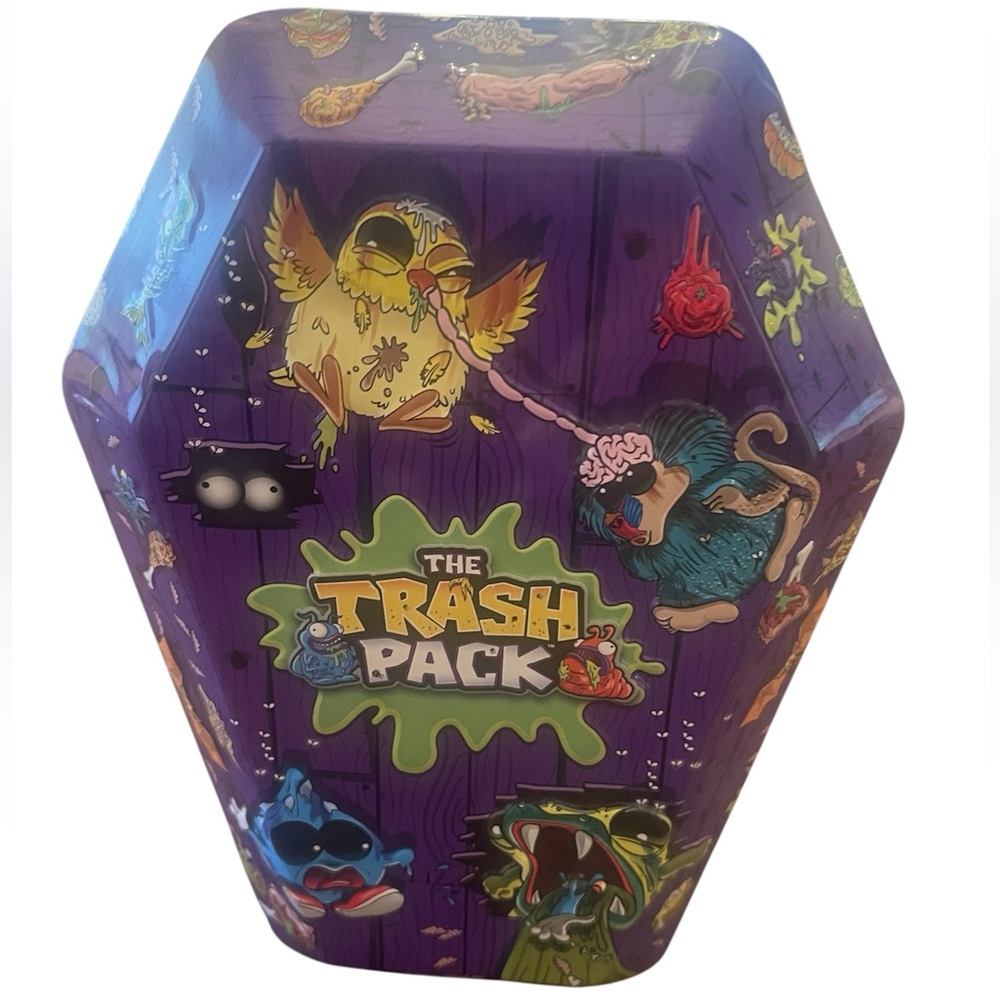 Vintage Trash Pack Gross Zombies Rotten Coffin Collectors Tin